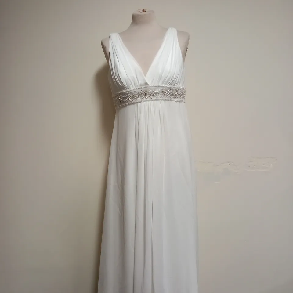 EMILY FOX ADIVA WHITE WEDDING DRESS - SIZE 14 