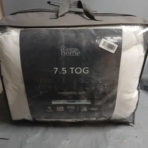 7.5 TOG KING SIZE COTTON DUVET