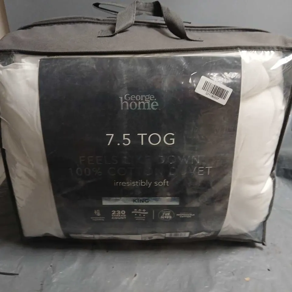 7.5 TOG KING SIZE COTTON DUVET