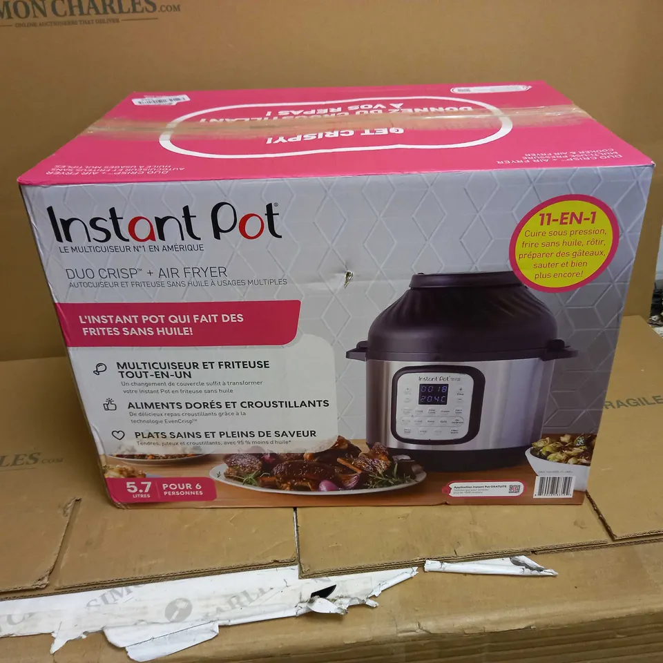 INSTANT POT DUO CRISP AIR FRYER MULTICOOKER