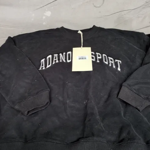 ADANOLA OVERSIZED SWEATSHIRT – BLACK SIZE S