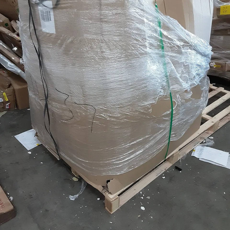 PALLET OF ASSORTED PRODUCTS INCLUDING INNIS LADDER BOOKCASE, TOTMAN, MATTRESS PROTECTOR, MELODY MAISON, DANDELION CHANDELIER FIXTURE, SNUGCITY MATTRESS PROTECTOR 