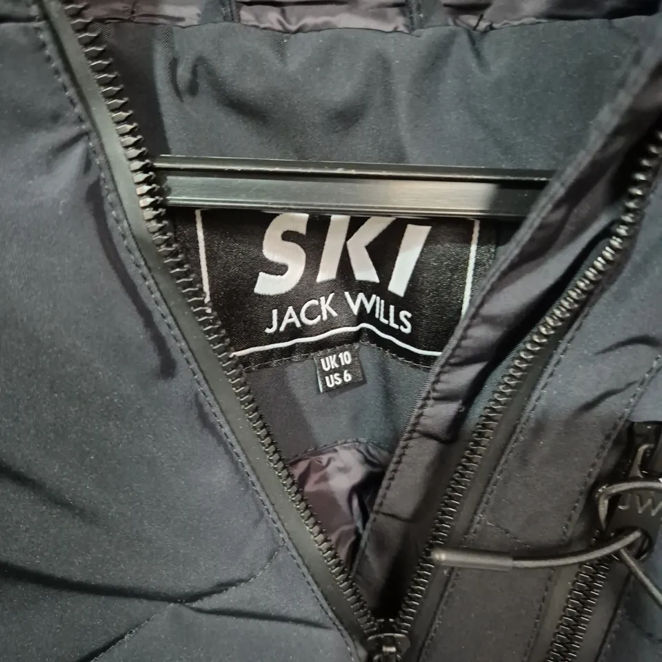 JACK WILLS SKI JACKET – WOMEN'S, NAVY WITH WHITE PANELS, UK 10