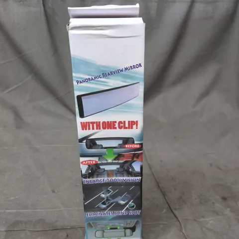 CAR REARVIEW MIRROR CLIP-ON ENHANCER – PANORAMIC VIEW, UNIVERSAL FIT 