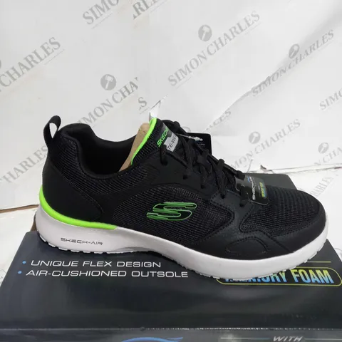 SKECHERS SKECH-AIR MEN'S BLACK TRAINERS - SIZE 9