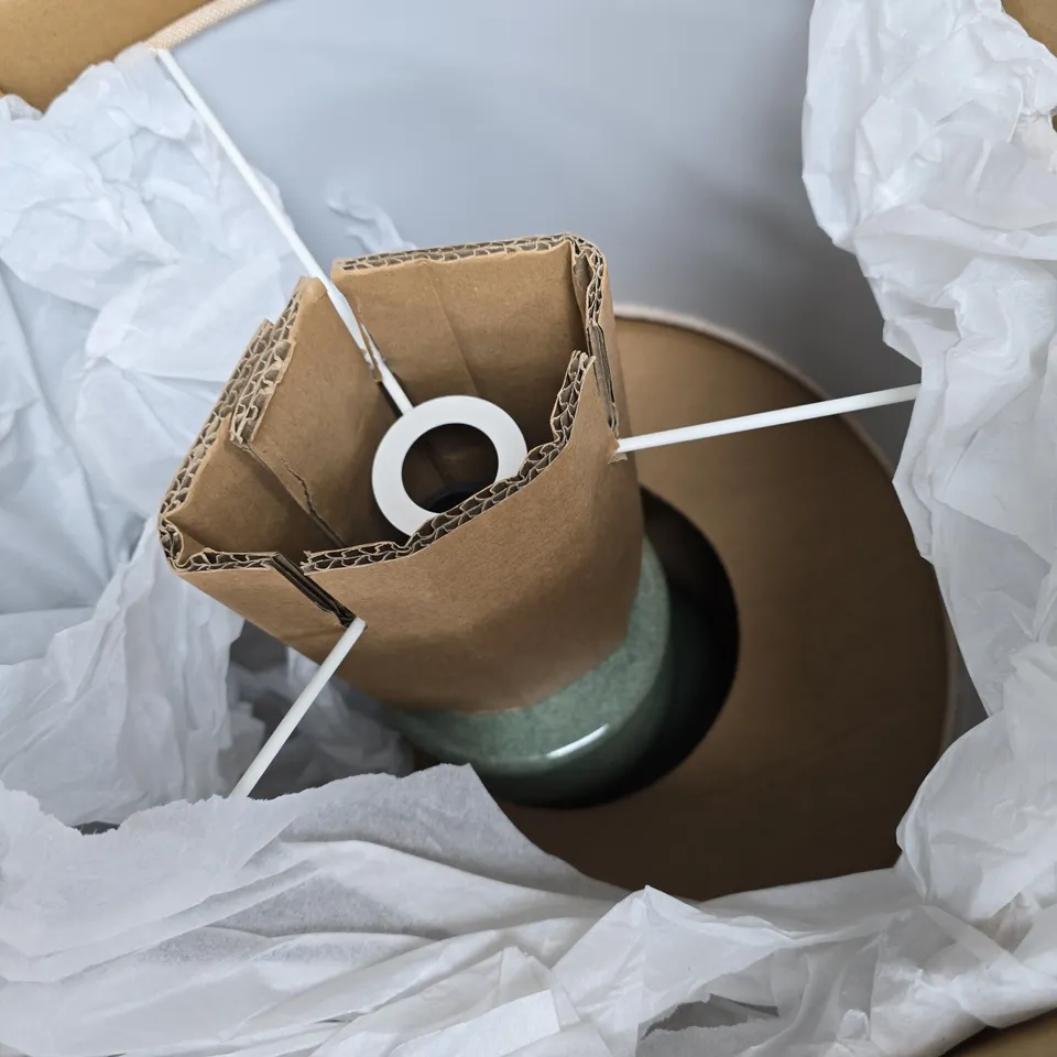 GREEN REACTIVE GLAZE TABLE LAMP