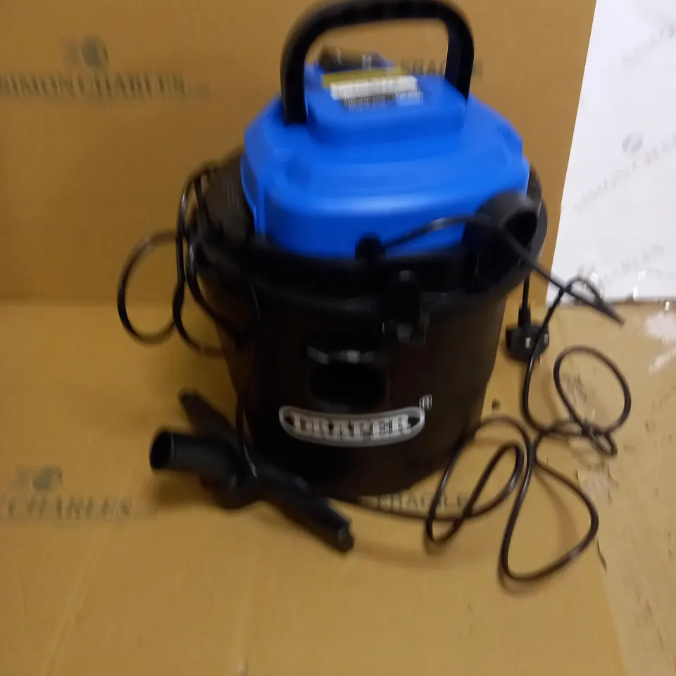 DRAPER 90107 230V 1250W 15L WET AND DRY VACUUM CLEANER