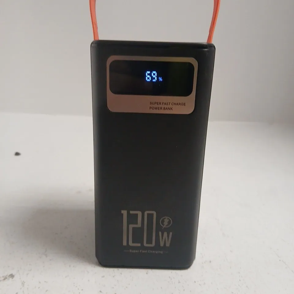POWER BANK 120W – SUPER FAST CHARGE PORTABLE CHARGER (ORANGE STRAP)