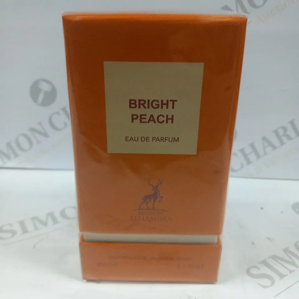 BOXED AND SEALED BRIGHT PEACH EAU DE PARFUM MAISON ALHAMBRA 80ML