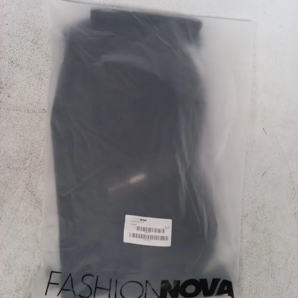 BAGGED FASHION NOVA URIELLE BOW MINI DRESS IN BLACK SIZE LARGE