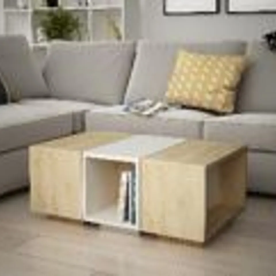 BRAND NEW BOXED RAMSAY ORTA COFFEE TABLE - OAK/WHITE