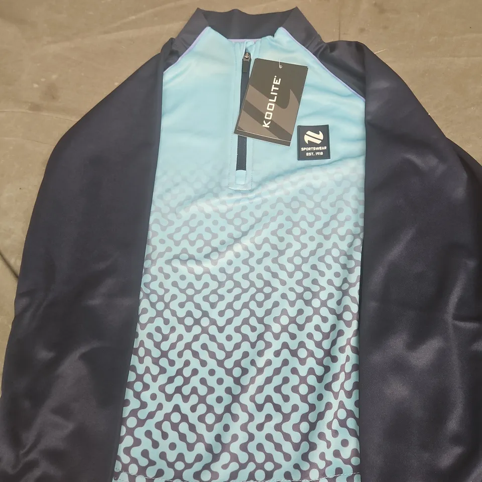 ONEILLS Kids' top – Navy & Teal, Koolite, Age 5-6