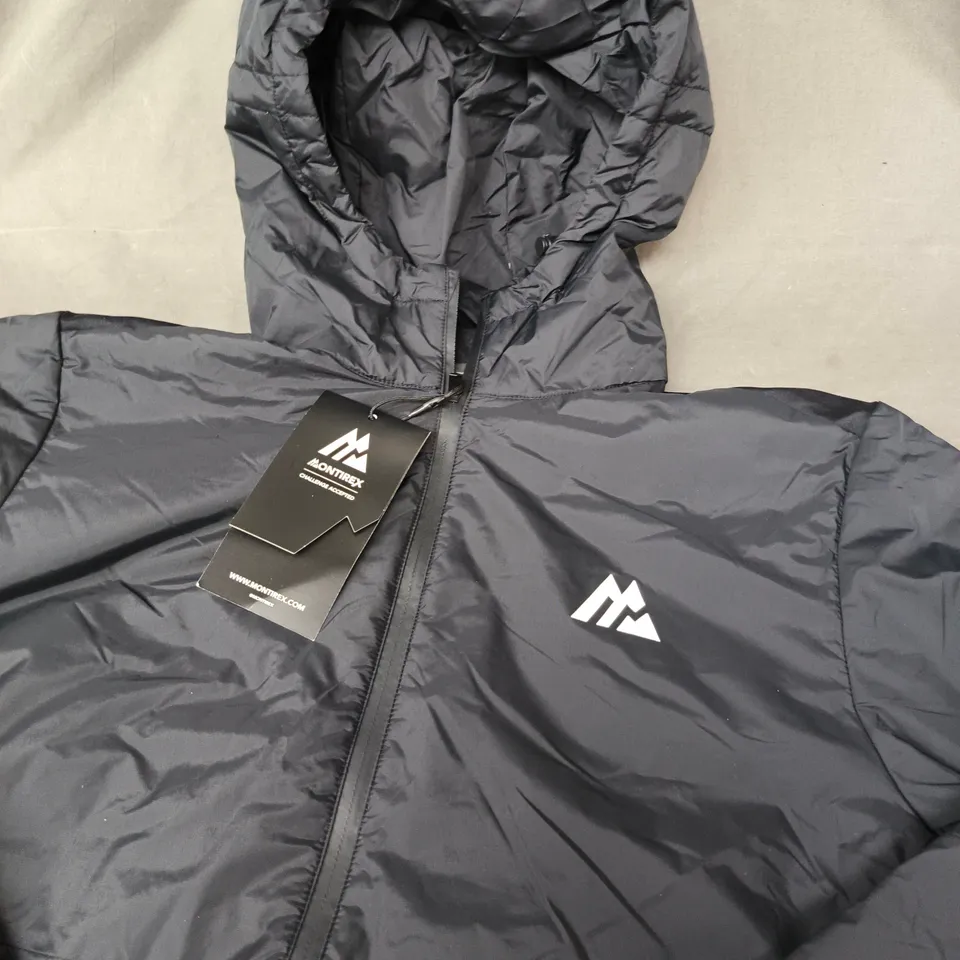 MONTREX JACKET – BLACK HOODED PUFFER, MEN'S, UK SIZE S