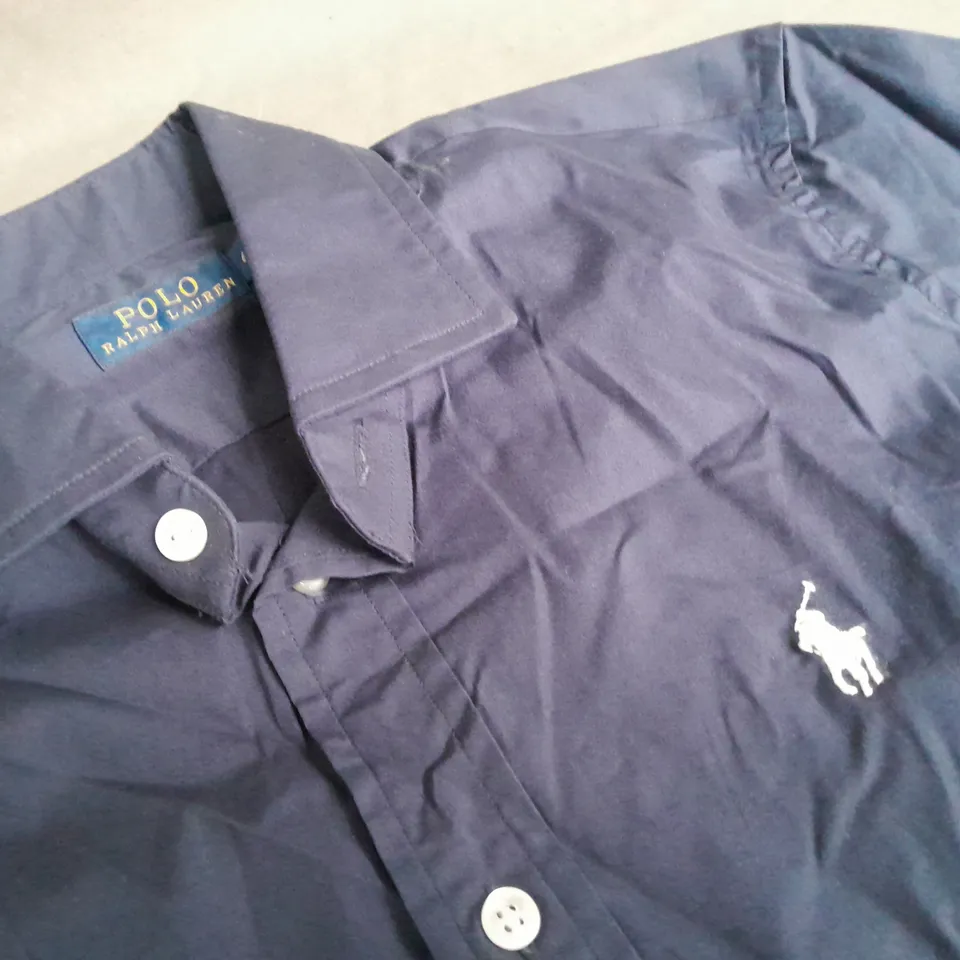 POLO RALPH LAUREN NAVY LONG SLEEVE SHIRT - 6