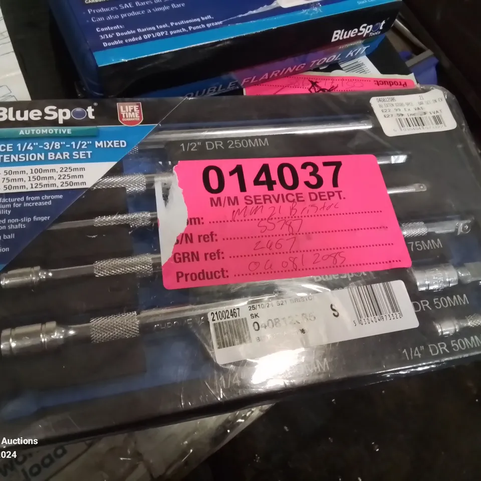 BOXED BLUESPOT TOOLS 9 PCE MIXED EXTENSION BAR SET