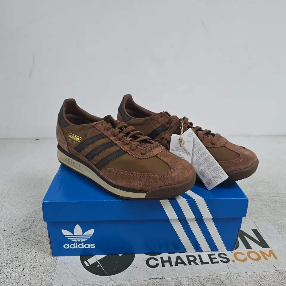 ADIDAS BROWN SL72 TRAINERS UK 9 BOXED