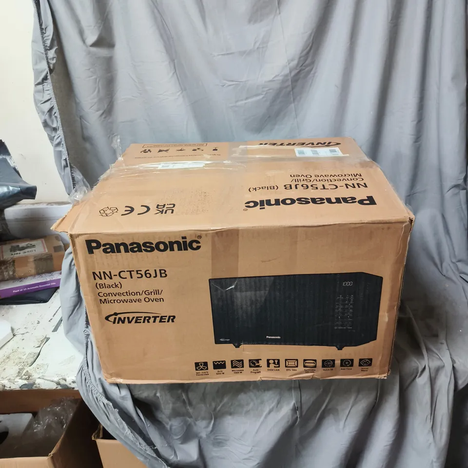 BOXED PANASONIC NN-CT56JB MICROWAVE IN BLACK - COLLECTION ONLY