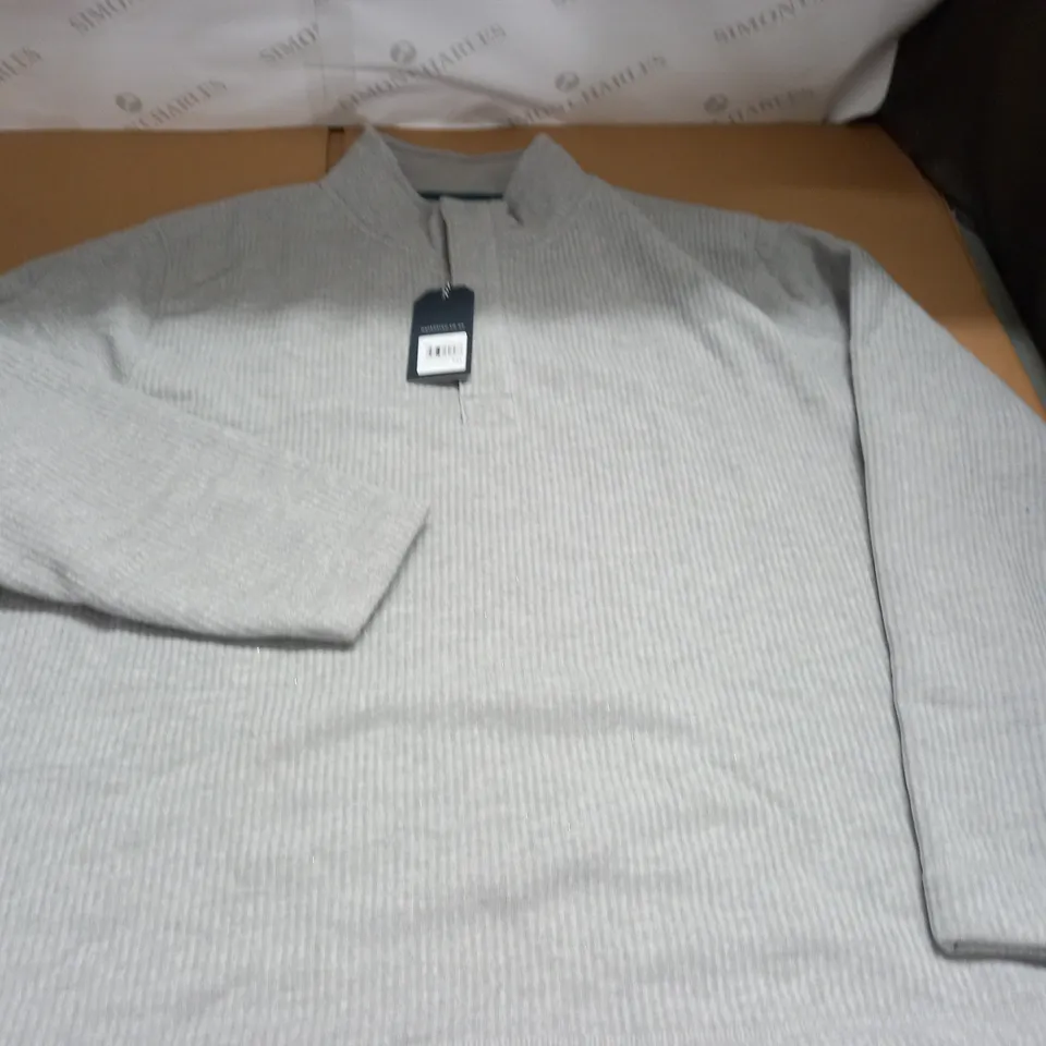 WEIRD FISH FLOYD BUTTON NECK BONDED WAFFLE SWEATER - 5XL