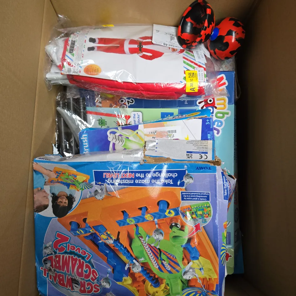 LARGE BOX OF ASSORTED TOYS AND GAMES