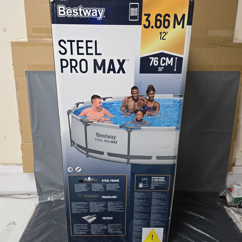 BOXED BESTWAY 12FT PRO MAX POOL - COLLECTION ONLY