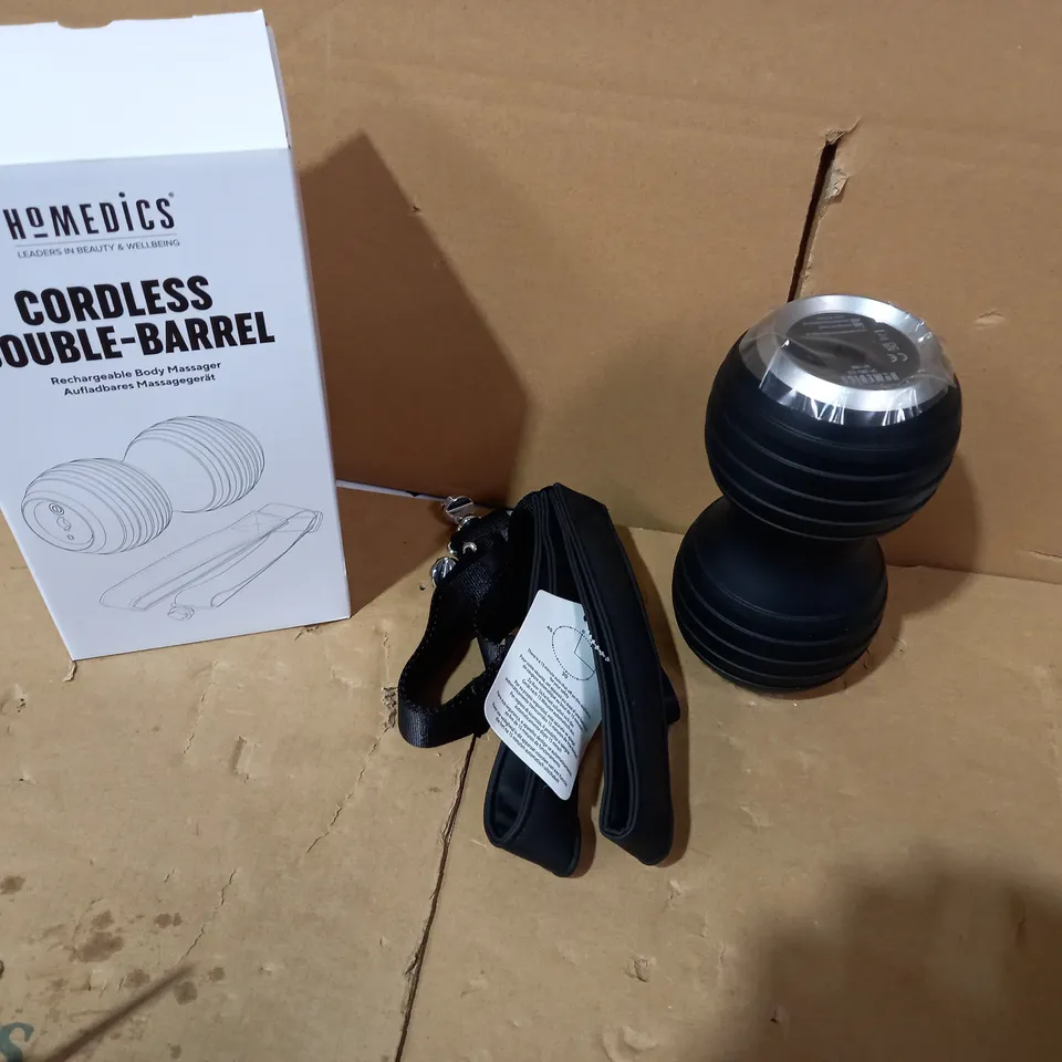 HOMEDICS CORDLESS DOUBLE-BARREL RECHARGEABLE BODY MASSAGER 