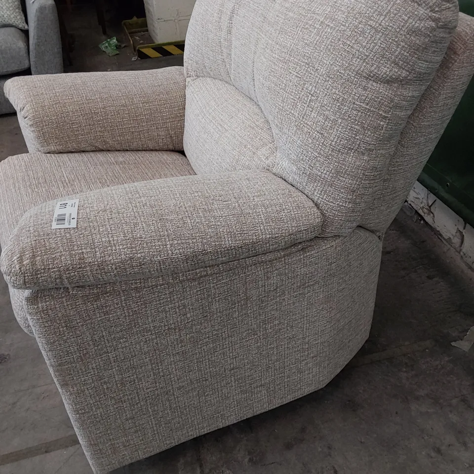 QUALITY BRITISH DESIGNER G PLAN CHLOE EASY CHAIR LOOM CLAY FABRIC 