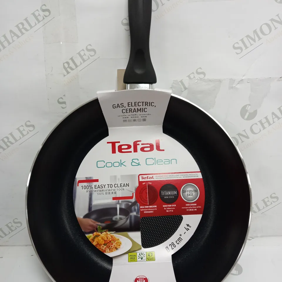 TEFAL COOK & CLEAN B2250695 28 CM NONSTICK DEEP FRYING PAN - BLACK