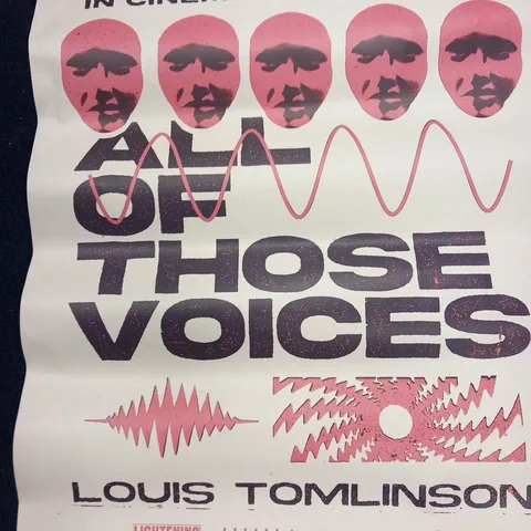 2 LARGE ALL OF THOSE VOICES LOUIS TOMLINSON POSTERS