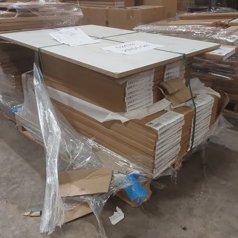 PALLET CONTAINING A LARGE QUANTITY OF ASSORTED BATHROOM FURNITURE PANELS INCLUDING: PENTLAND TALL WALL DOORS ECT