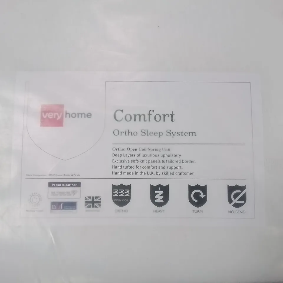 QUALITY BAGGED COMFORT ORTHO 3FT SINGLE MATTRESS 
