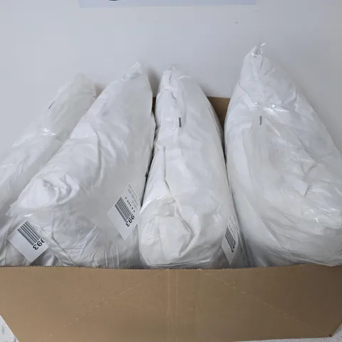 BOX OF 4 ASSORTED WHITE CUSHIONS