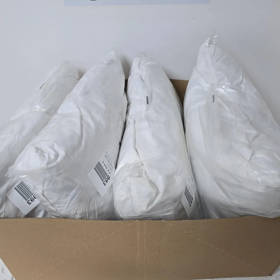 BOX OF 4 ASSORTED WHITE CUSHIONS