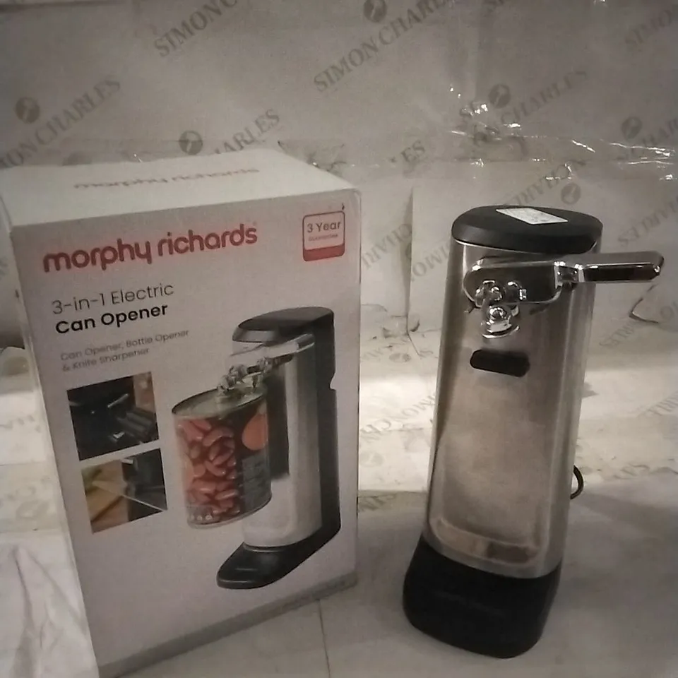 BOXED MORPHY RICHARDS 3IN1 ELECTRIC CAN OPENER 