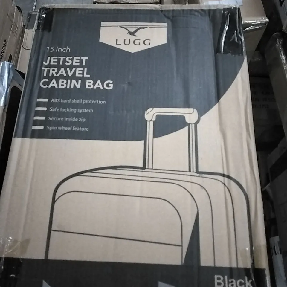 BOXED LUGG 15INCH JETSET TRAVEL CABIN BAG - BLACK