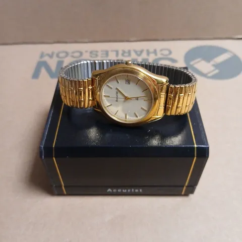ACCURIST GOLD-TONE BRACELET WATCH 