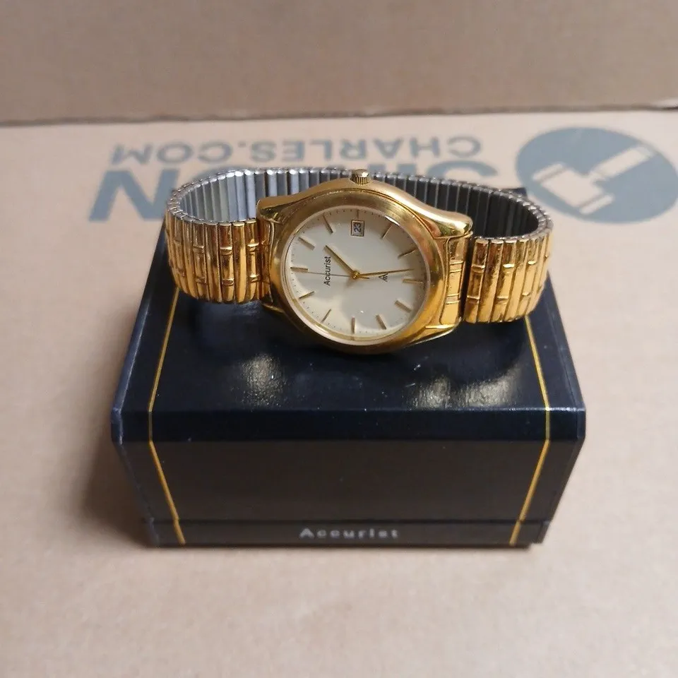 ACCURIST GOLD-TONE BRACELET WATCH 