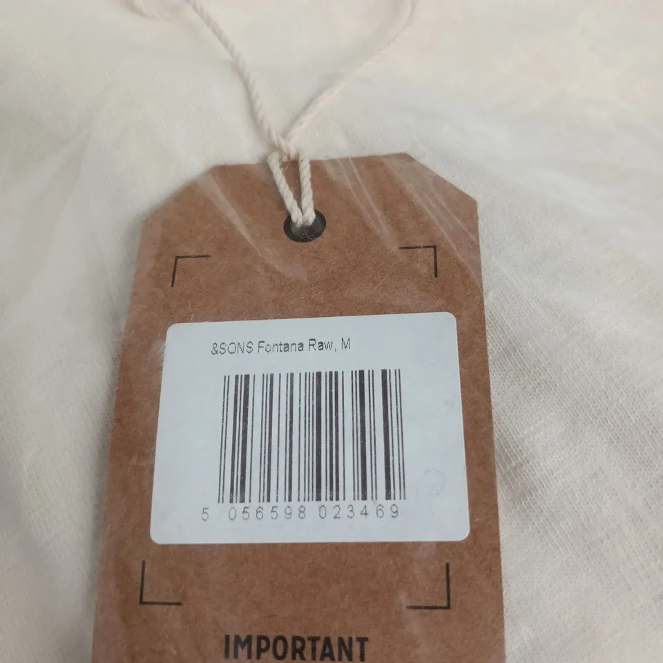 &SONS WHITE TOP– SIZE M FONTANA RAW 