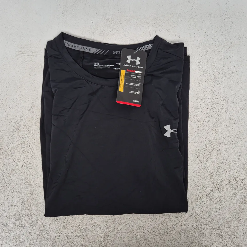 UNDER ARMOUR SHORT SLEEVE T-SHIRT IN BLACK SIZE MEDIUM