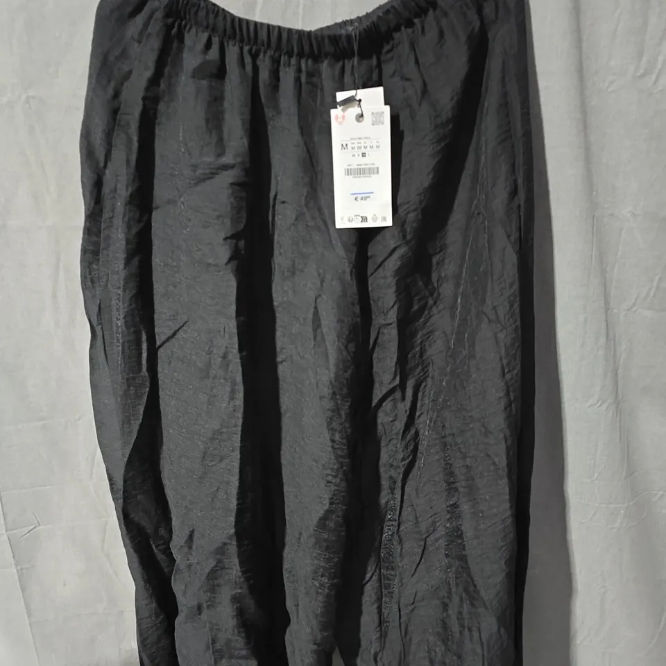 ZARA BLACK WOMENS PANTS UK MEDIUM