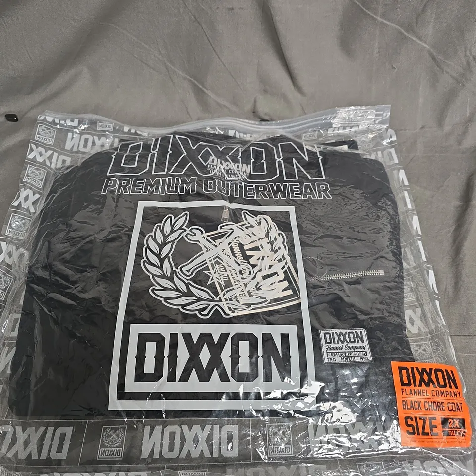 DIXON FLANNEL COMPANY BLACK CHORE COAT – 2X TALL