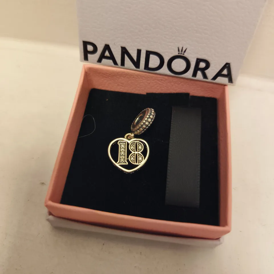 BOXED PANDORA 18TH CELEBRATION DANGLE CHARM