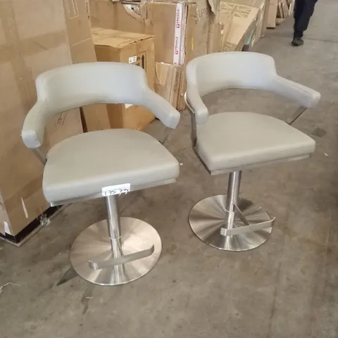 SET OF 2 FIRENZA PU LEATHER BAR STOOLS
