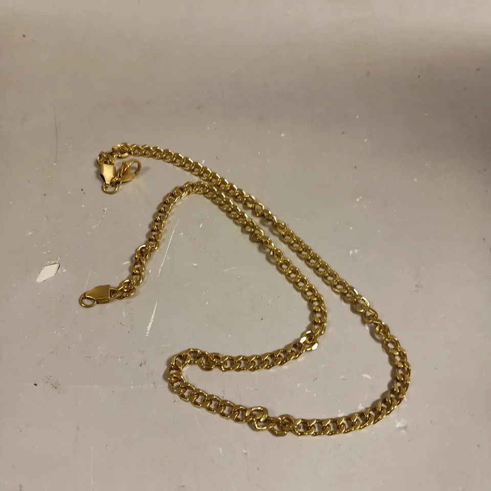 ADAMANS GOLD CHAIN LINK NECKLACE 