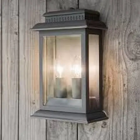BOXED BELVEDERE OUTDOOR WALL LIGHT - CHARCOAL (1 BOX)