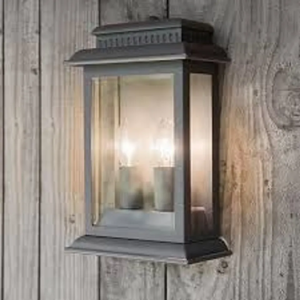 BOXED BELVEDERE OUTDOOR WALL LIGHT - CHARCOAL (1 BOX)