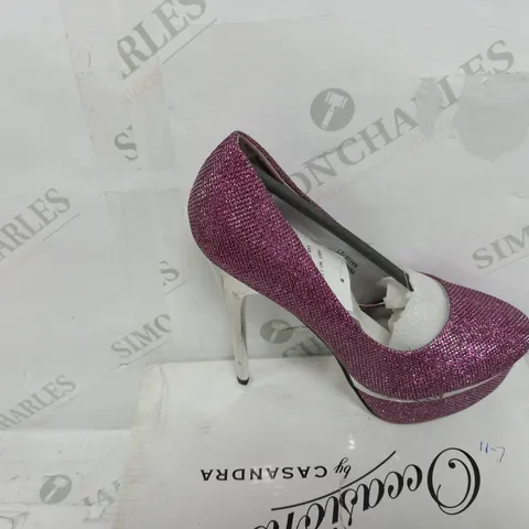 PURPLE SPARKLE STILLETTO SIZE 4