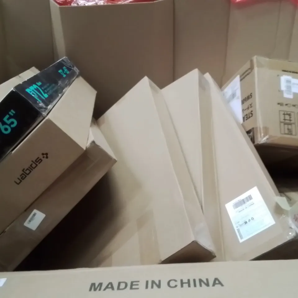 PALLET OF ASSORTED HOUSEHOLD GOODS AND PRODUCTS TO INCLUDE;TV MOUNT,STEAM CLEANER,PHOTO FRAME