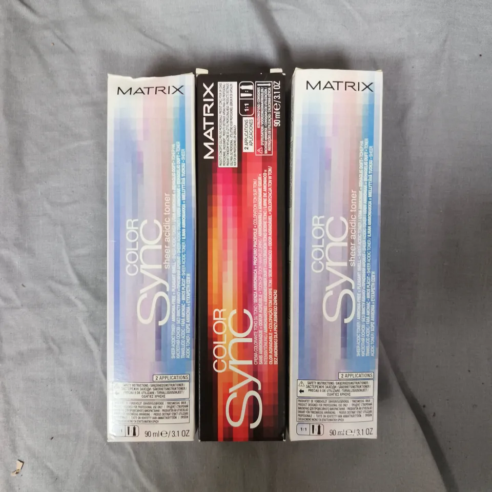APPROXIMATELY 20 ASSORTED MATRIX SO COLOUR SYNC HAIR COLOURS 