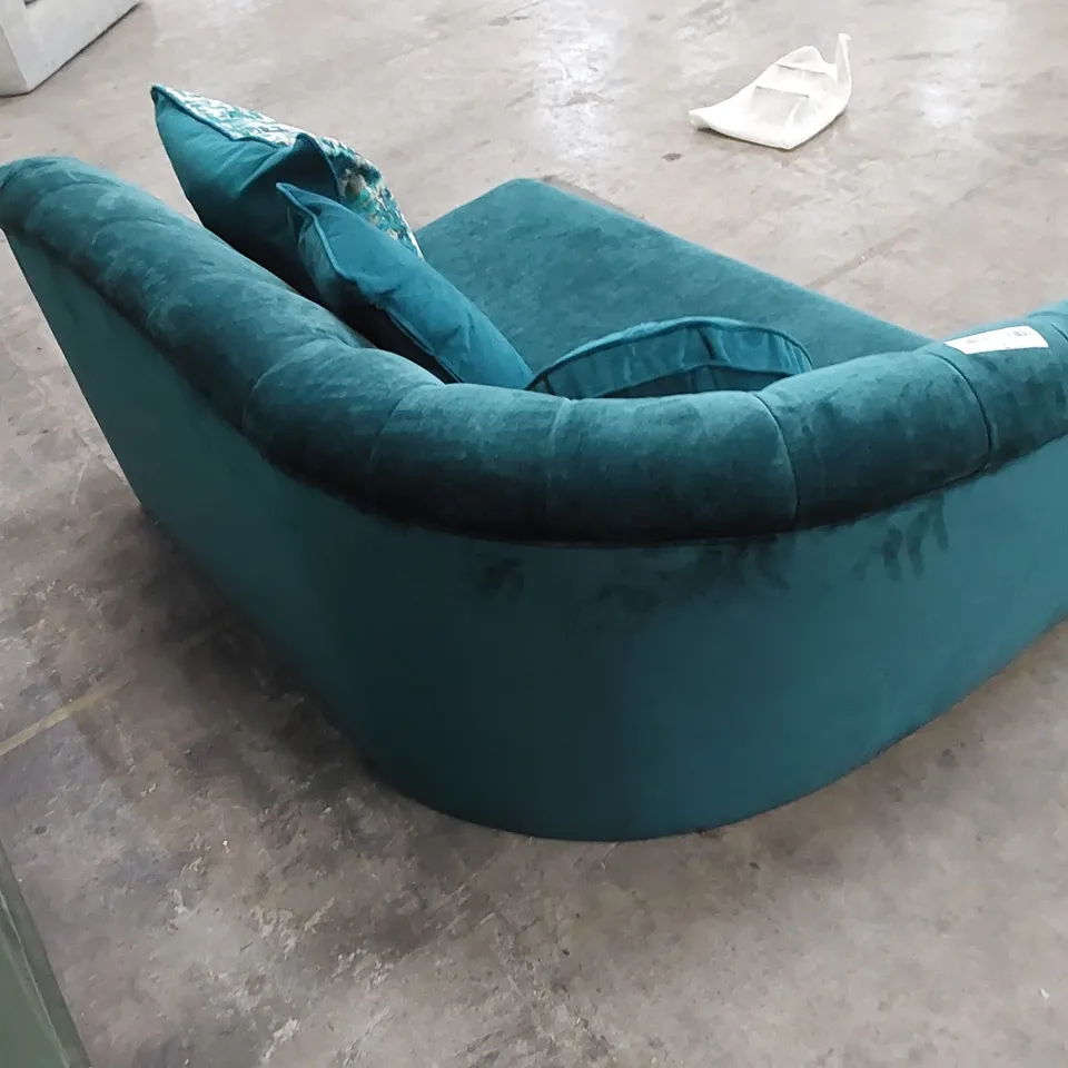 DESIGNER BIJOU SOFA PIECE IN TEAL WITH SCATTER CUSHIONS