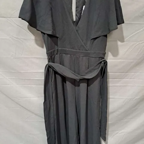 APRICOT CULOT JUMPSUIT IN BLACK SIZE 12